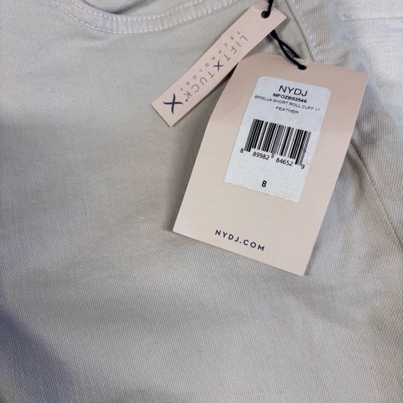 NYDJ Briella Womens 8 Short Roll Cuff 11 Feather Lift Tuck Denim Jean Casual - Picture 5 of 10